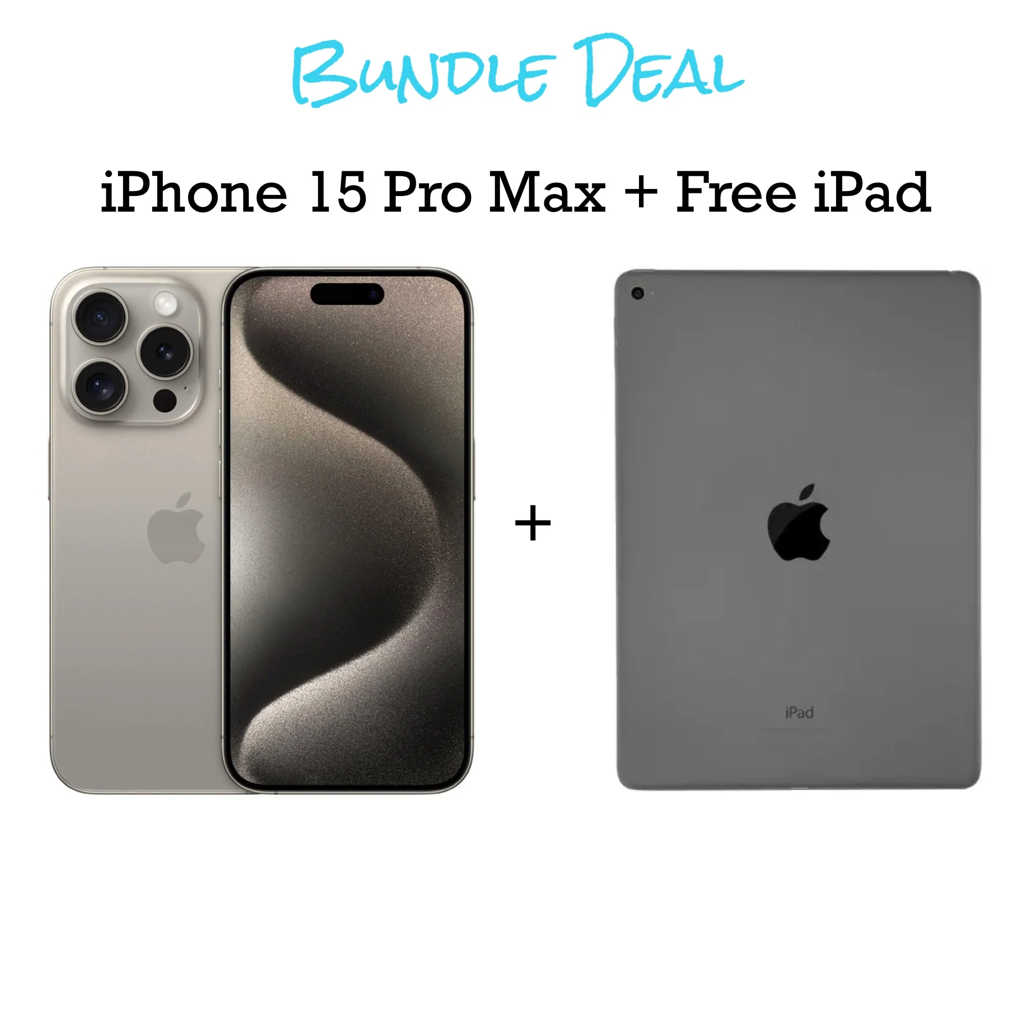 iPhone 15 Pro Max Unlocked 256GB + Free iPad Bundle (Finance for little as $50 down)